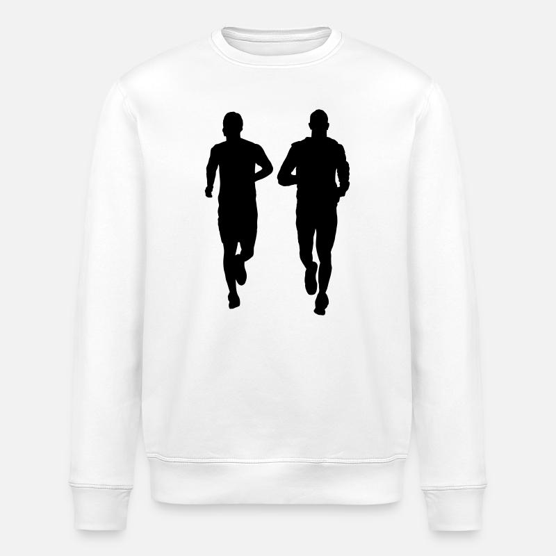 couple en cours d'exécution deux mâles - Sweat bio ROLLER Stanley/Stella Unisexe - blanc