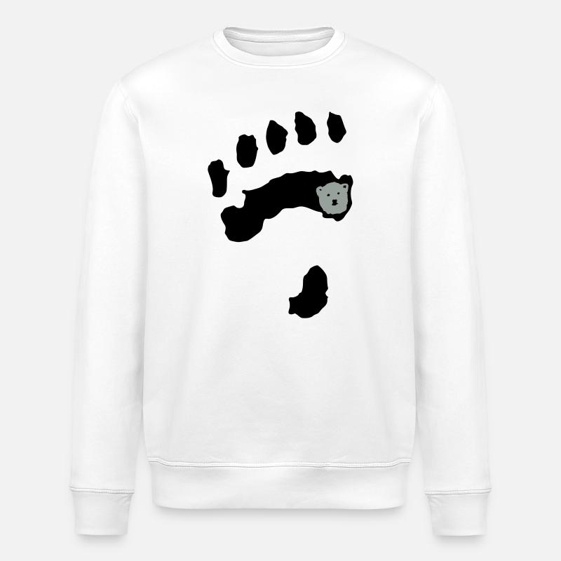 Polar Bear Paw + - Sweat bio ROLLER Stanley/Stella Unisexe - blanc