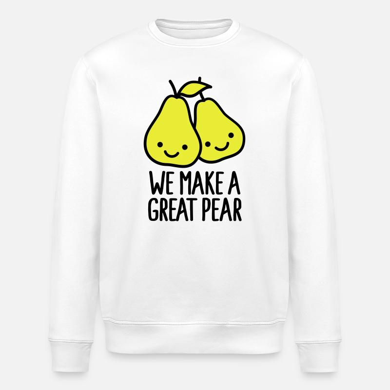We make a great pear - Stanley/Stella ROLLER Unisex Organic Sweatshirt - white