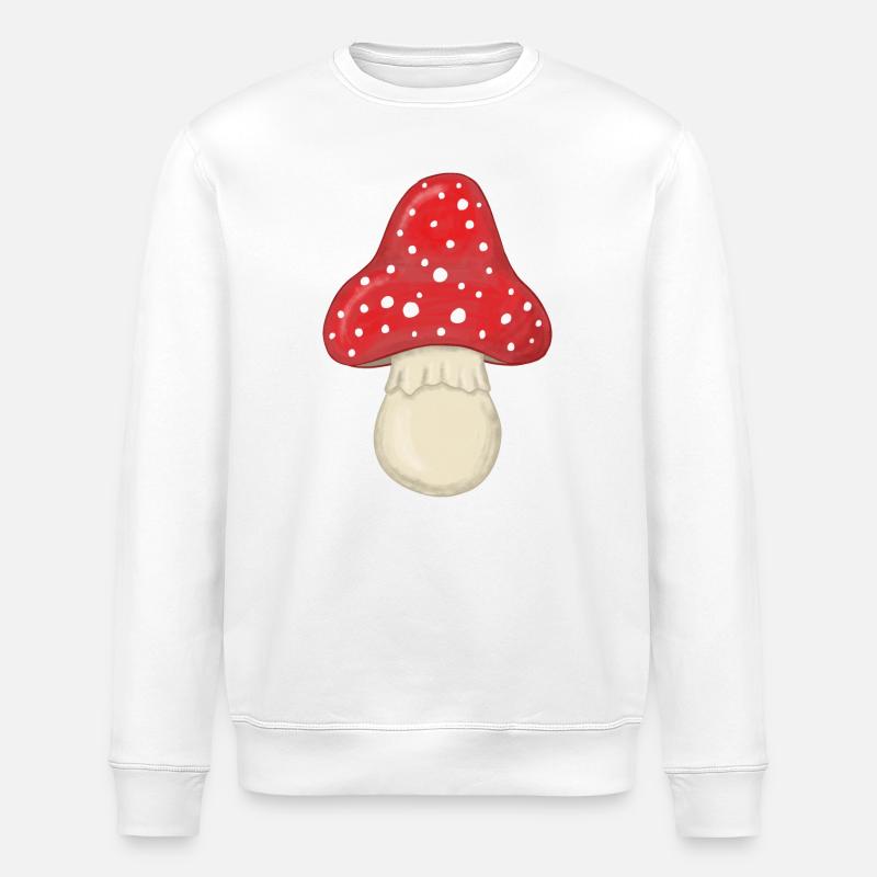 Fly agaric - Stanley/Stella ROLLER Unisex Organic Sweatshirt - white