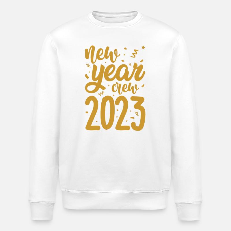 Équipage du Nouvel An 2023 - Sweat bio ROLLER Stanley/Stella Unisexe - blanc