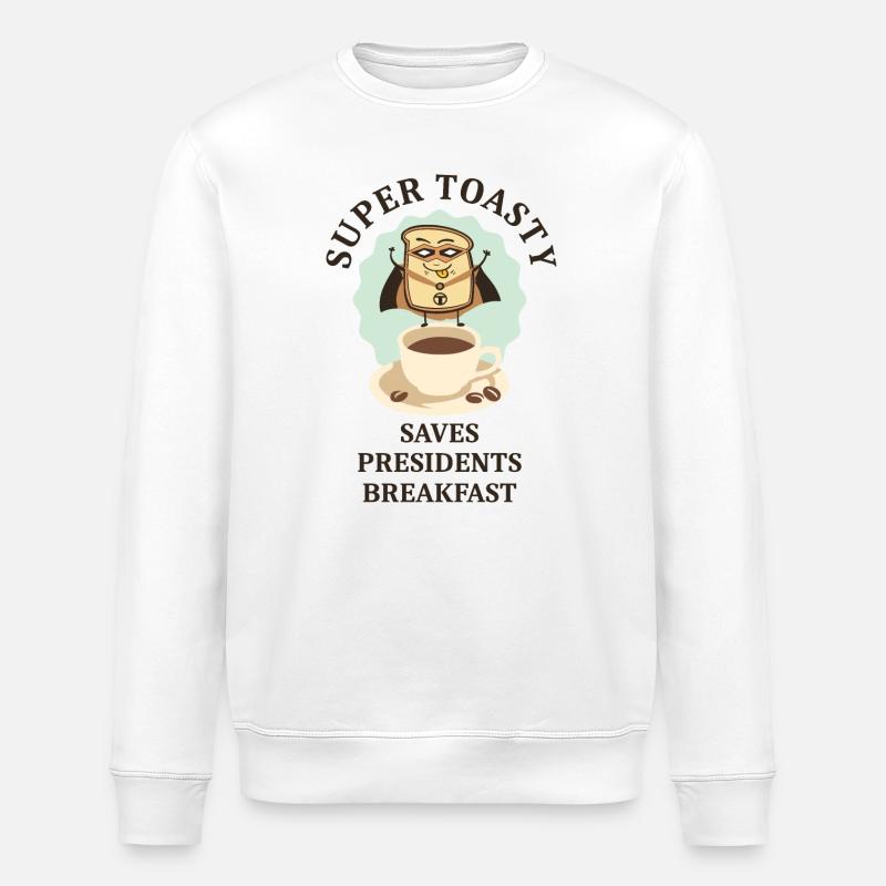 Super Heroes Toast Bread - Sweat bio ROLLER Stanley/Stella Unisexe - blanc