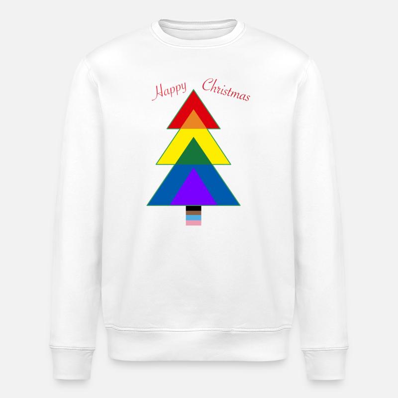 Weihnachtsbaum - Pride tree LGBTQ+ - Stanley/Stella Unisex Bio-Sweatshirt ROLLER - Weiß