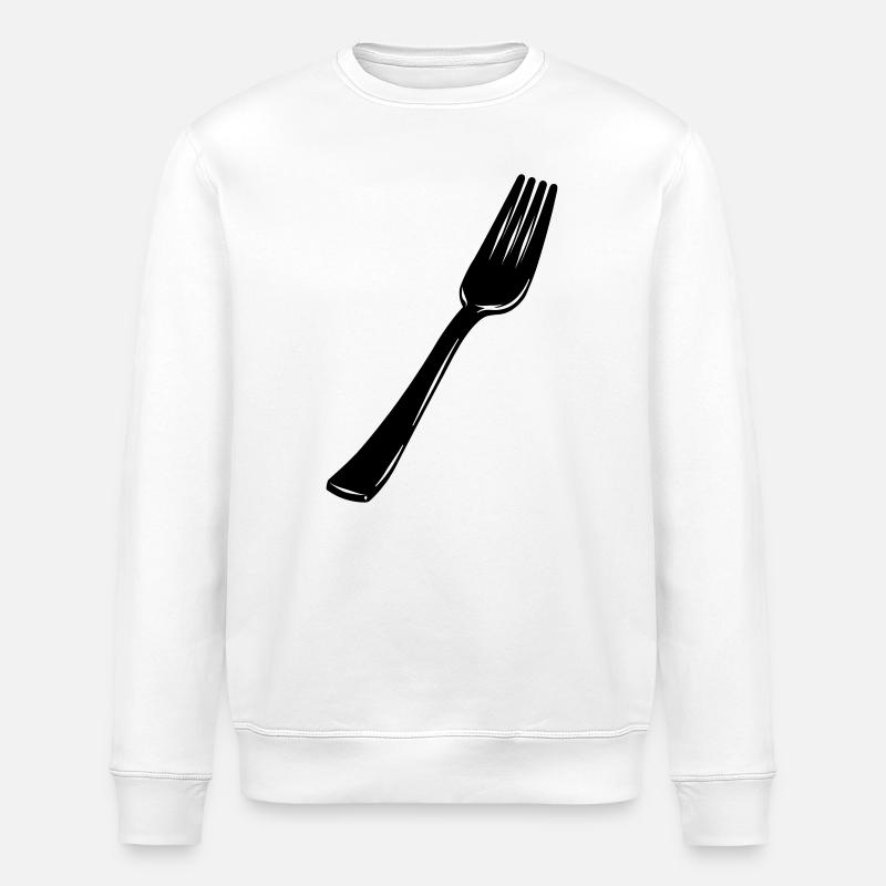 Couverts à la fourchette - Sweat bio ROLLER Stanley/Stella Unisexe - blanc