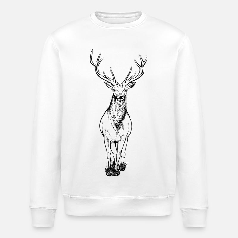 Hirsch - Stanley/Stella Unisex Bio-Sweatshirt ROLLER - Weiß