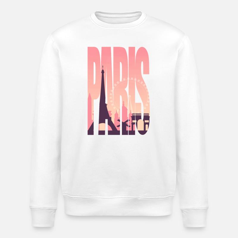 Rosa Pariser Silhouette - Stanley/Stella Unisex Bio-Sweatshirt ROLLER - Weiß