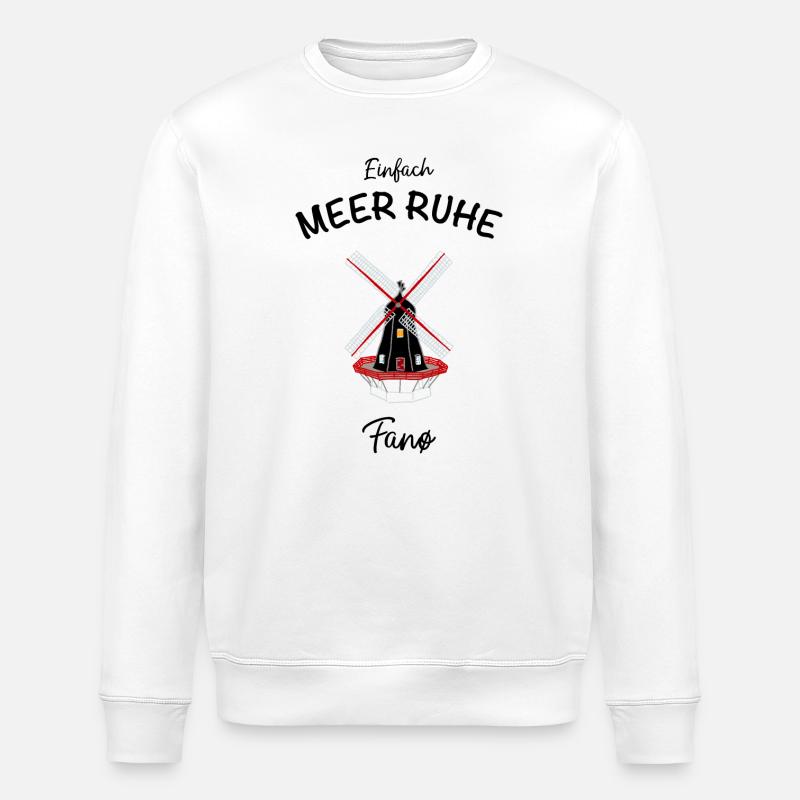 Dänemark, Insel Fanø, Mühle Sonderhø - Stanley/Stella Unisex Bio-Sweatshirt ROLLER - Weiß