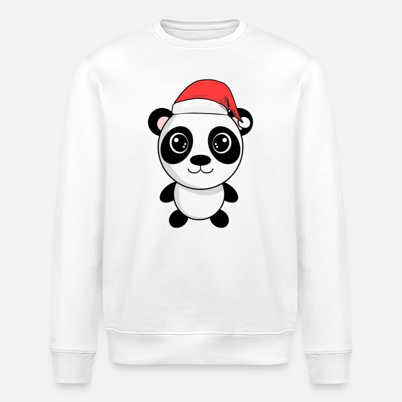 Panda Peluche Noël - Sweat bio ROLLER Stanley/Stella Unisexe - blanc