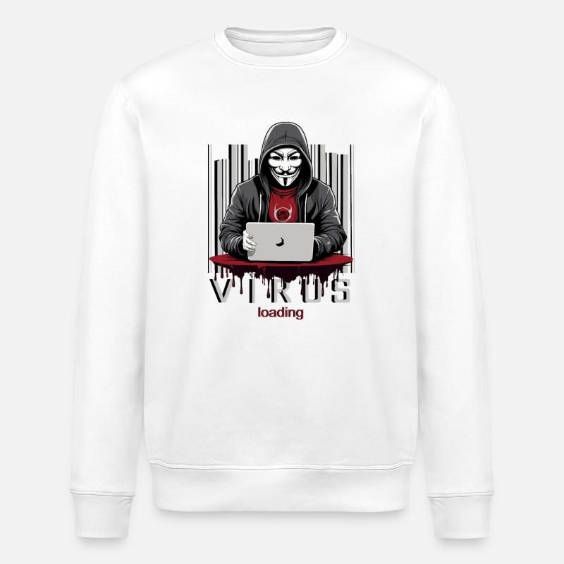 Anonymous Hacker - Stanley/Stella Unisex Bio-Sweatshirt ROLLER - Weiß