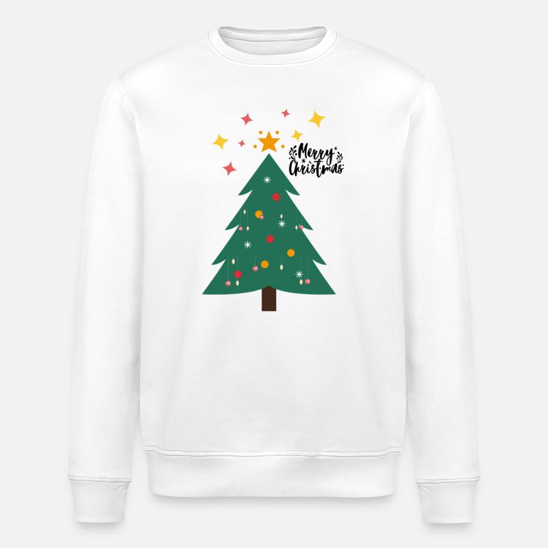 Weihnachtsbaum - Christbaum - Stanley/Stella Unisex Bio-Sweatshirt ROLLER - Weiß
