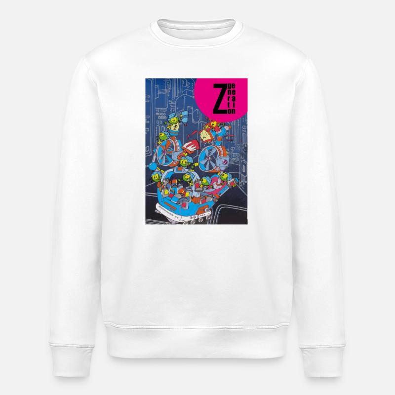 Zgeneration 3 - Stanley/Stella ROLLER Unisex Organic Sweatshirt - white