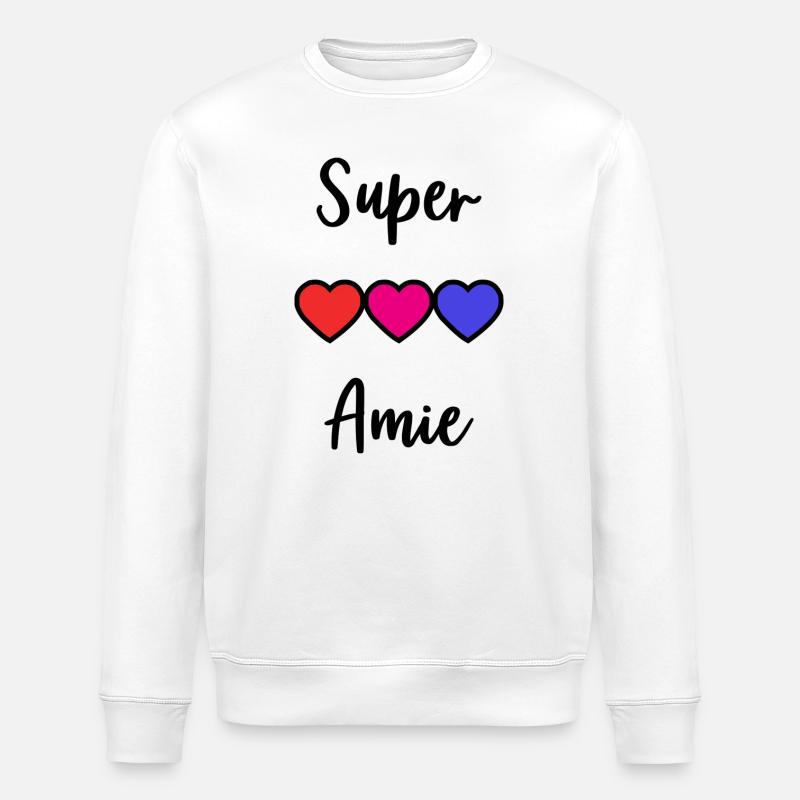 GROSSARTIGER FREUND - Stanley/Stella Unisex Bio-Sweatshirt ROLLER - Weiß