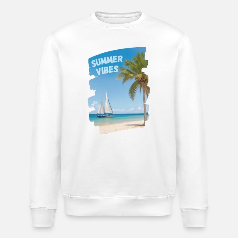 Summer Vibes - Stanley/Stella Unisex Bio-Sweatshirt ROLLER - Weiß