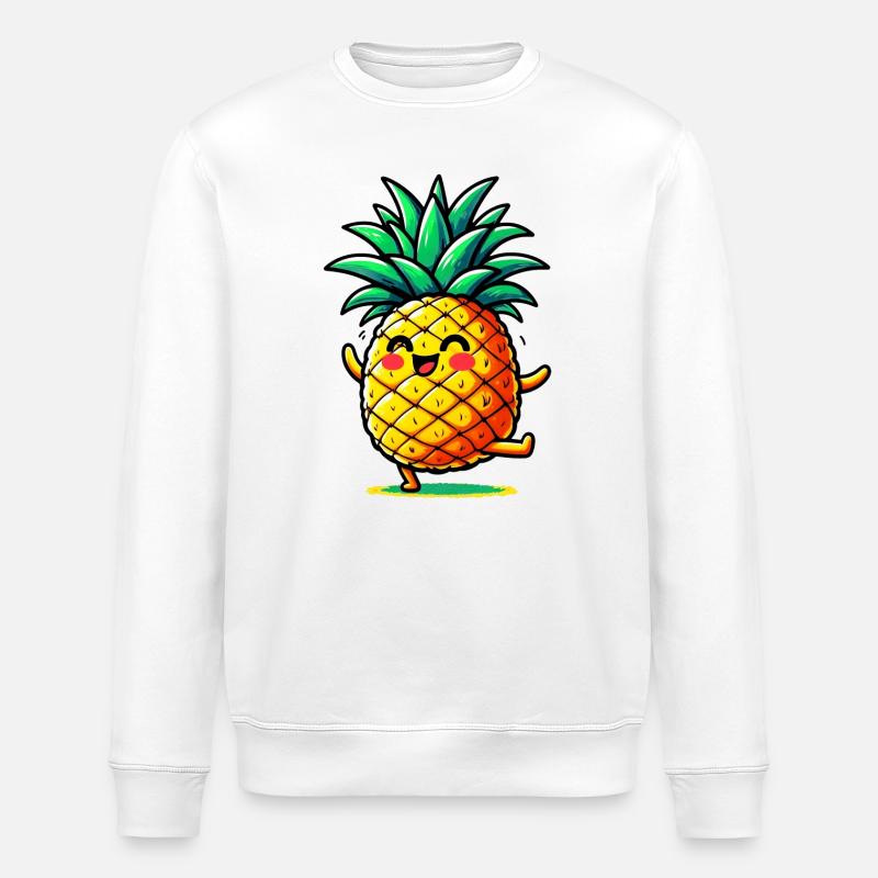 Ananas - Stanley/Stella Unisex Bio-Sweatshirt ROLLER - Weiß
