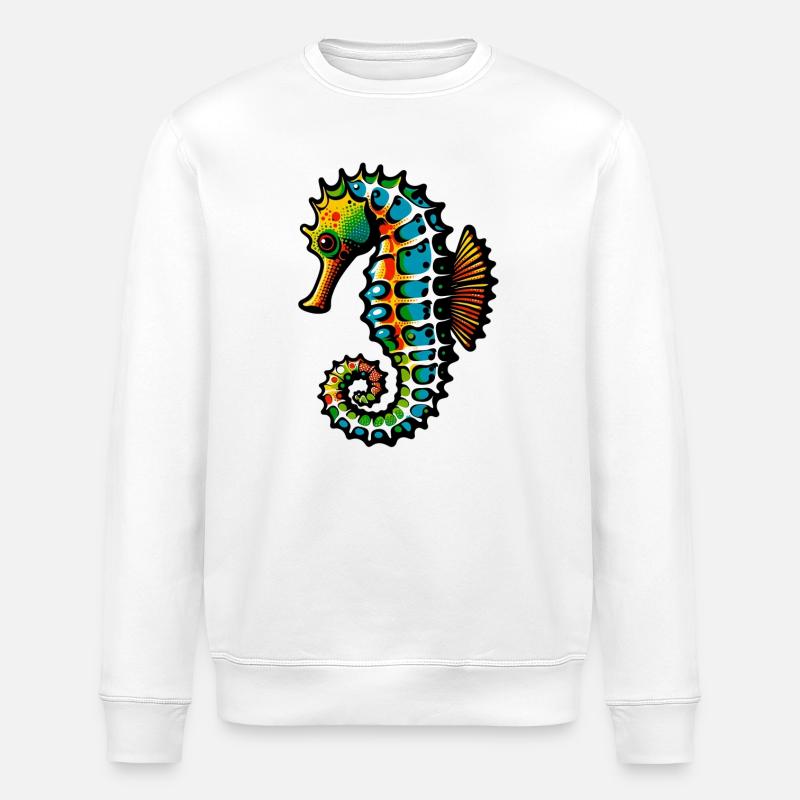 Seepferdchen - Stanley/Stella Unisex Bio-Sweatshirt ROLLER - Weiß