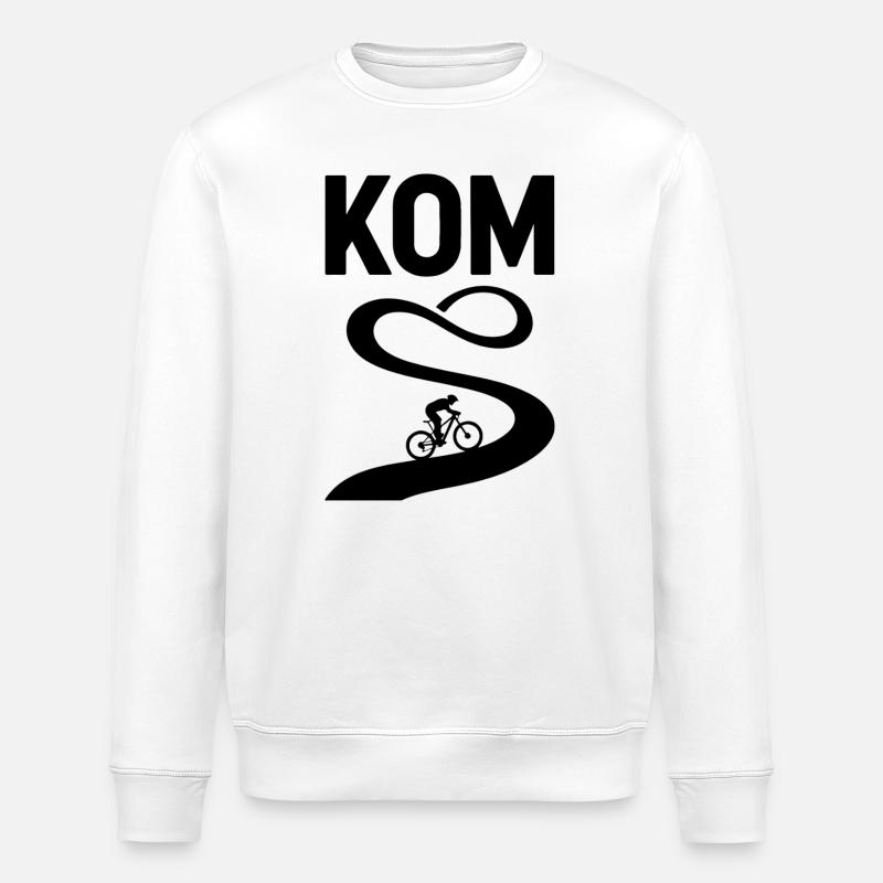 KOM Crown Switchback MTB Badge - Stanley/Stella ROLLER Unisex Organic Sweatshirt - white