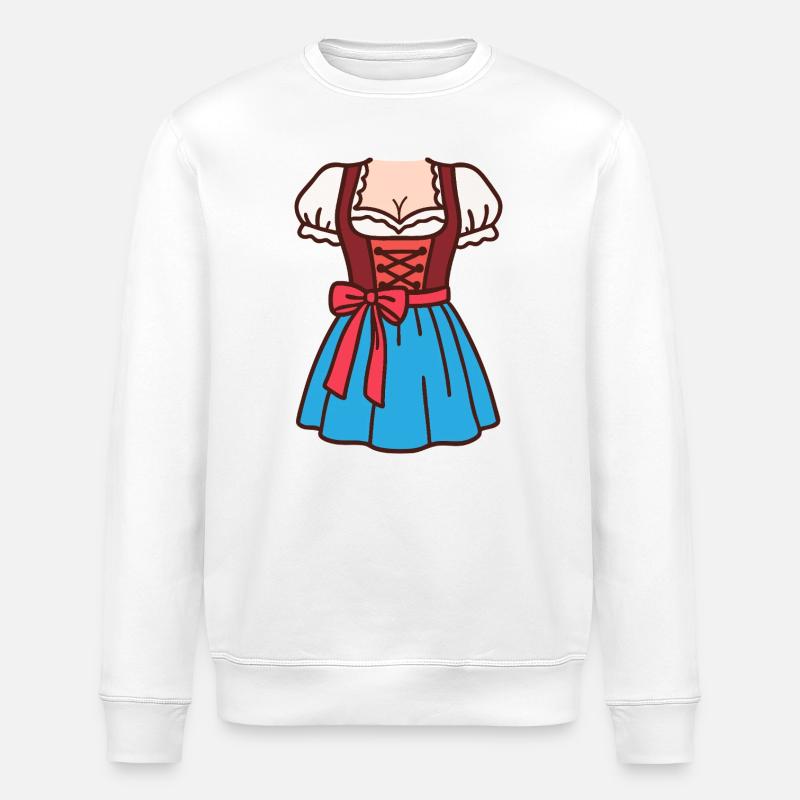 Dirndl Frauen - Stanley/Stella Unisex Bio-Sweatshirt ROLLER - Weiß