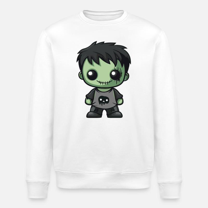 Zombie Comic - Stanley/Stella ROLLER Unisex Organic Sweatshirt - white