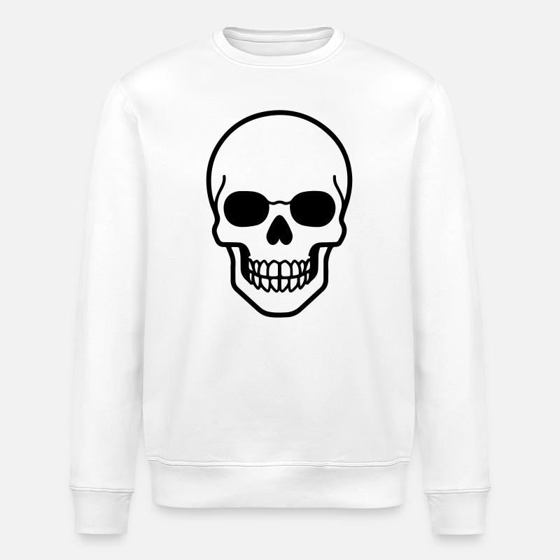 Skeleton Comic - Stanley/Stella ROLLER Unisex Organic Sweatshirt - white