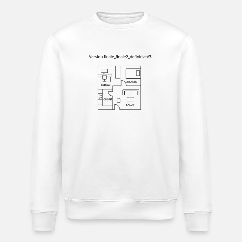 Idée cadeau pour architecte - Sweat bio ROLLER Stanley/Stella Unisexe - blanc