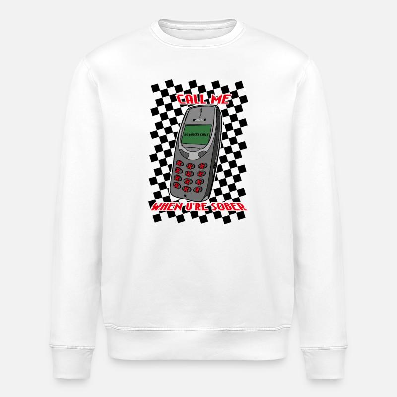 Appelle-moi quand tu es sobre - Sweat bio ROLLER Stanley/Stella Unisexe - blanc