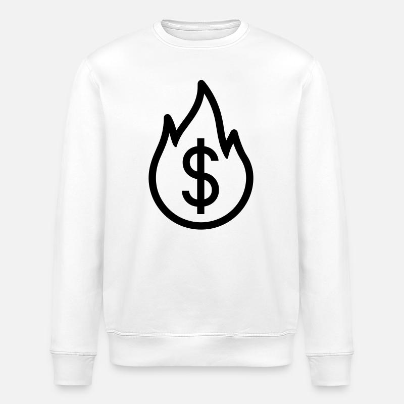 Argent qui Brûle - Sweat bio ROLLER Stanley/Stella Unisexe - blanc