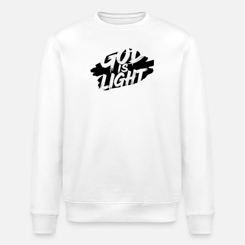 Gott ist Licht - Stanley/Stella Unisex Bio-Sweatshirt ROLLER - Weiß