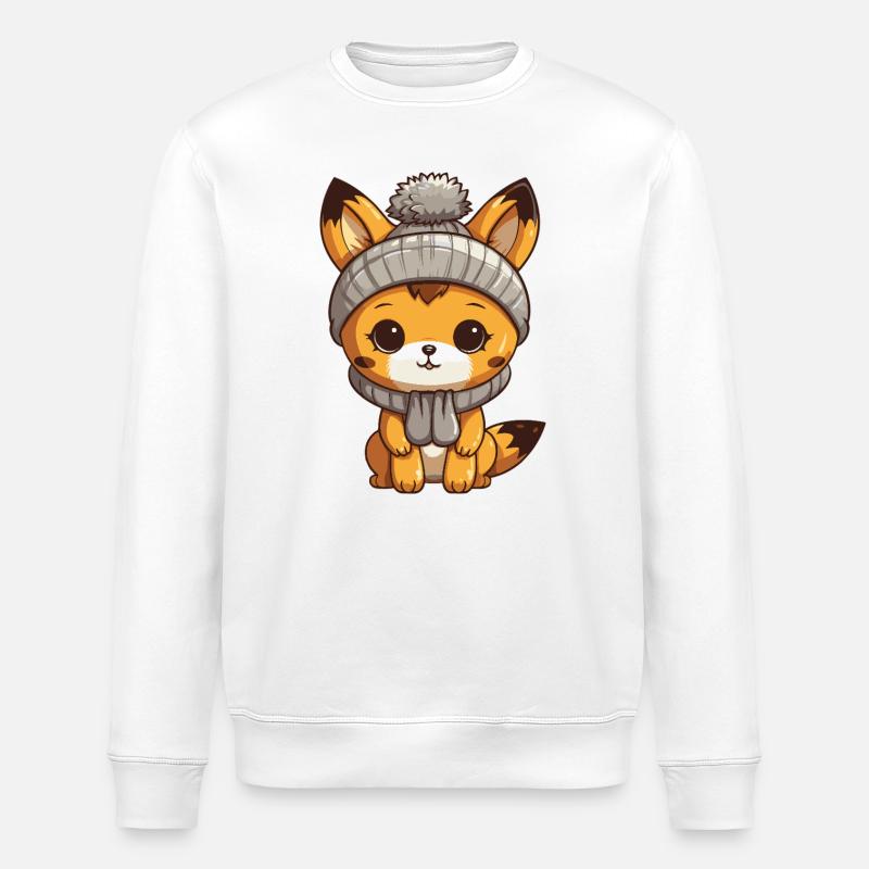 Bande dessinée d’hiver Fox - Sweat bio ROLLER Stanley/Stella Unisexe - blanc