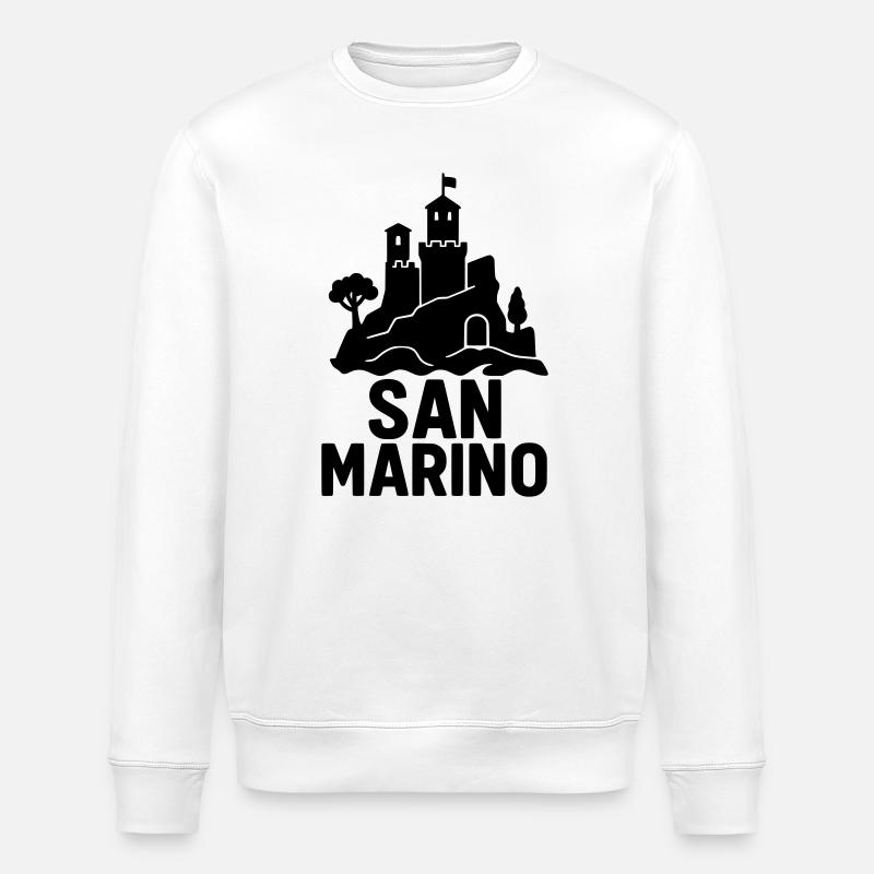 Saint-Marin Italie Silhouette - Sweat bio ROLLER Stanley/Stella Unisexe - blanc