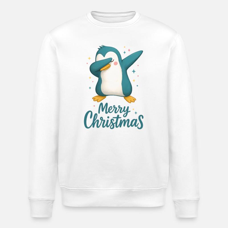 Taponage Penguin Joyeux Noël Design - Sweat bio ROLLER Stanley/Stella Unisexe - blanc