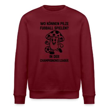champignons fußball witz - Stanley/Stella Unisex Bio-Sweatshirt ROLLER - Weiß - Vorne - Nik (191cm)