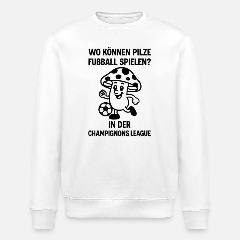 champignons fußball witz - Stanley/Stella Unisex Bio-Sweatshirt ROLLER - Weiß