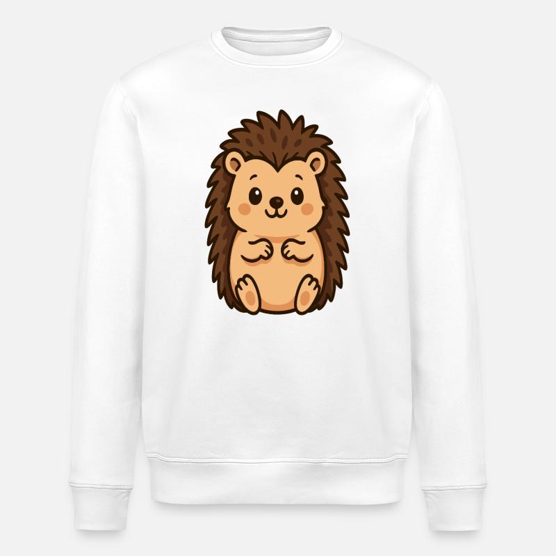 Dessin animé du hérisson câlin - Sweat bio ROLLER Stanley/Stella Unisexe - blanc