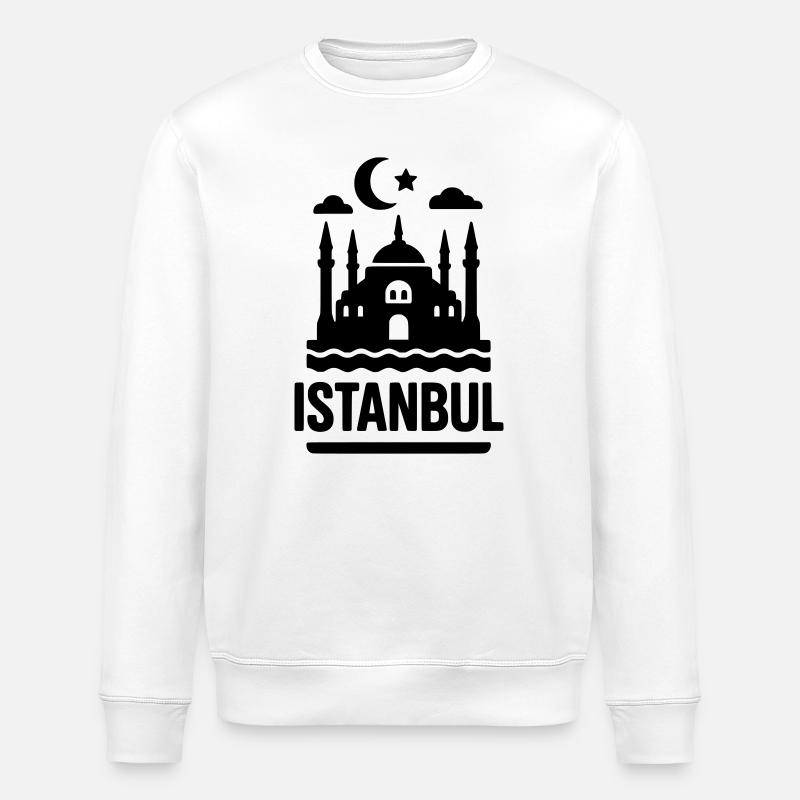 istanbul silhouette wahrzeichen - Stanley/Stella Unisex Bio-Sweatshirt ROLLER - Weiß