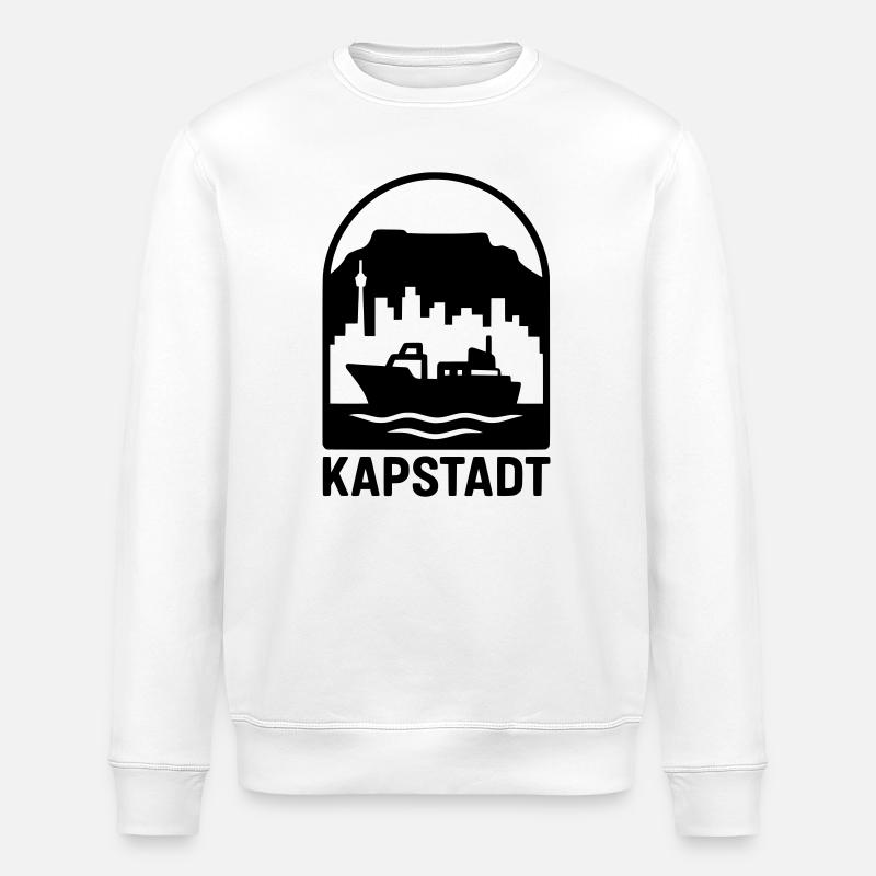 kapstadt silhouette tafelberg - Stanley/Stella Unisex Bio-Sweatshirt ROLLER - Weiß