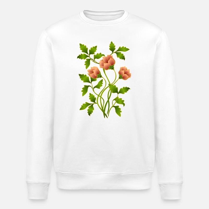 Fleur - Sweat bio ROLLER Stanley/Stella Unisexe - blanc