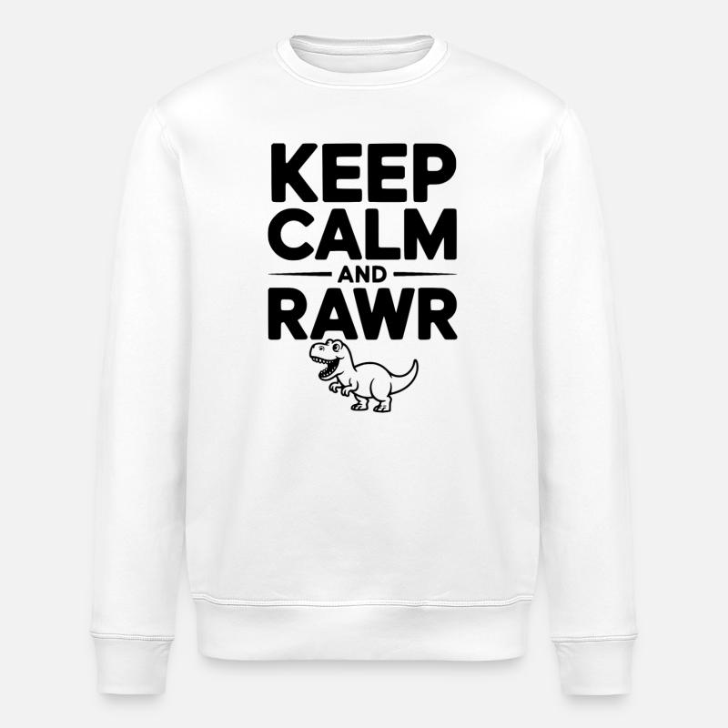 Bleib ruhig und rau - Stanley/Stella Unisex Bio-Sweatshirt ROLLER - Weiß