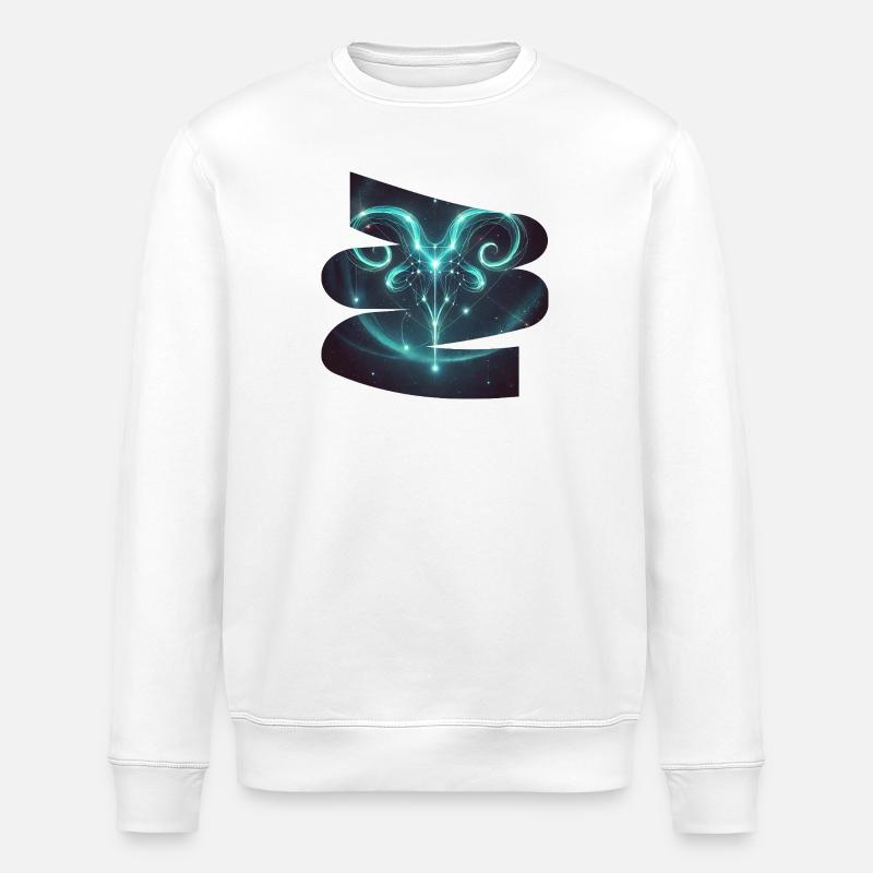 Widder-T-Shirt – Sternzeichen des Sternzeichens - Stanley/Stella Unisex Bio-Sweatshirt ROLLER - Weiß