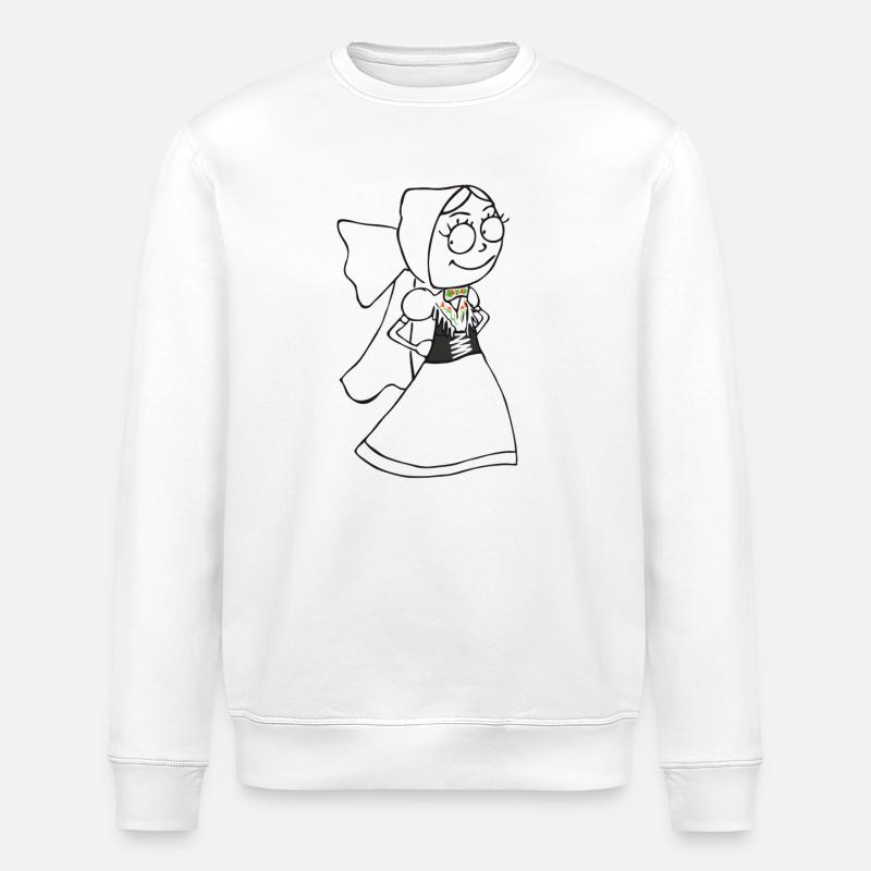 SERBSKA HANKA - kontur - - Stanley/Stella Unisex Bio-Sweatshirt ROLLER - Weiß