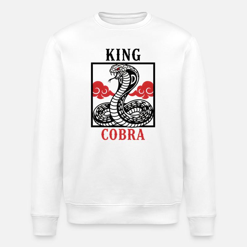 Emblème Royal King Cobra - Sweat bio ROLLER Stanley/Stella Unisexe - blanc