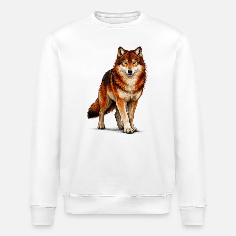 Wolf - Stanley/Stella ROLLER Unisex Organic Sweatshirt - white