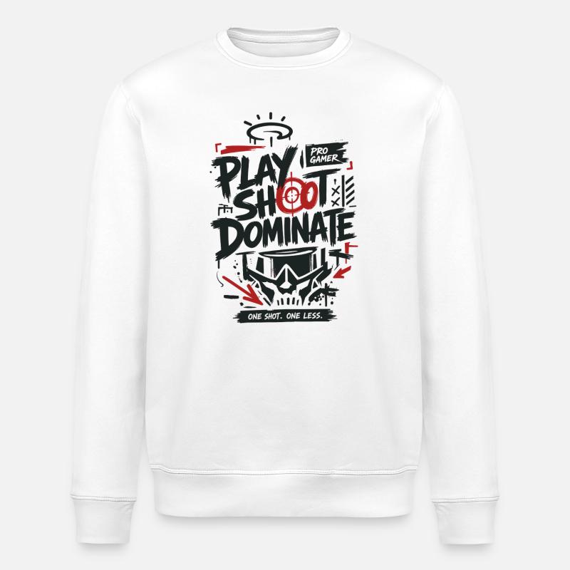 Jeu Manger Sommeil Joueur Répété - Sweat bio ROLLER Stanley/Stella Unisexe - blanc