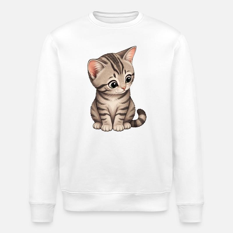 Kätzchen - Stanley/Stella Unisex Bio-Sweatshirt ROLLER - Weiß