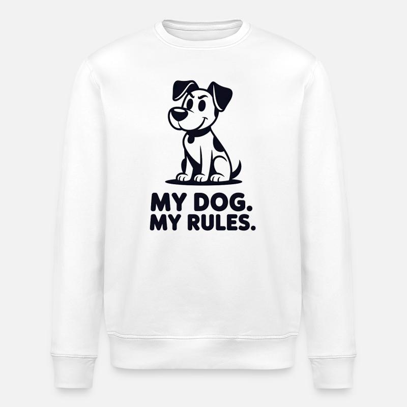 Motif du chien : Mes règles - Sweat bio ROLLER Stanley/Stella Unisexe - blanc