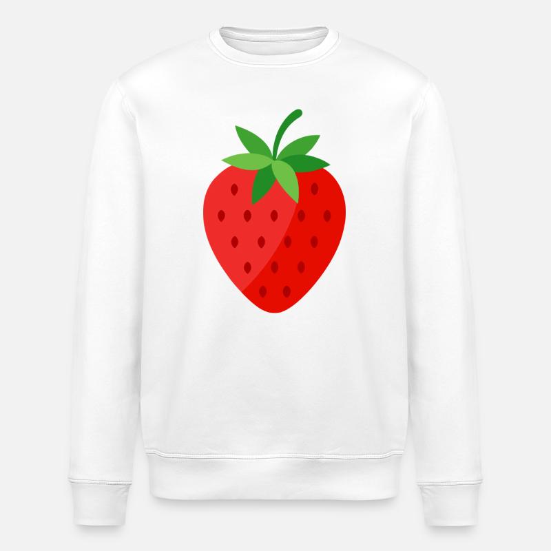 Erdbeere - Stanley/Stella Unisex Bio-Sweatshirt ROLLER - Weiß