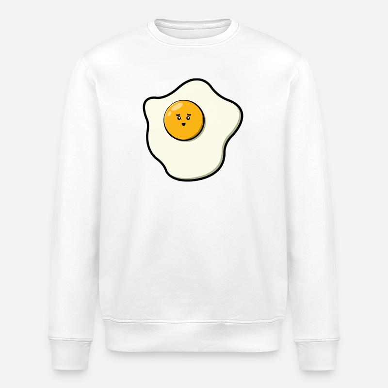Oeuf au plat mignon - Sweat bio ROLLER Stanley/Stella Unisexe - blanc
