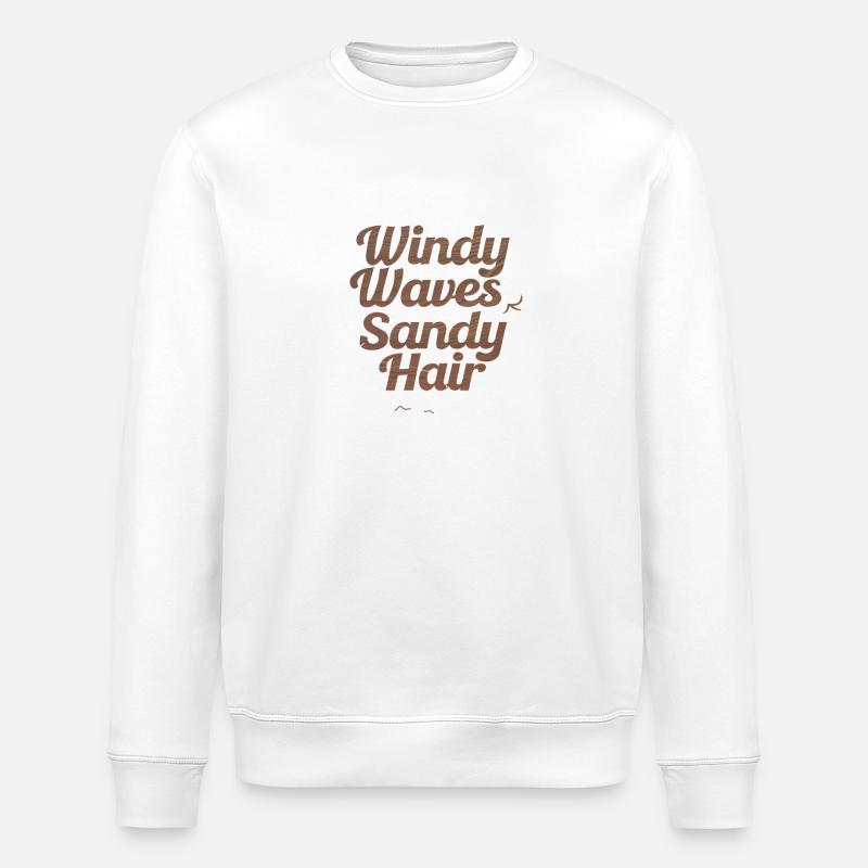 windy waves - Stanley/Stella Unisex Bio-Sweatshirt ROLLER - Weiß
