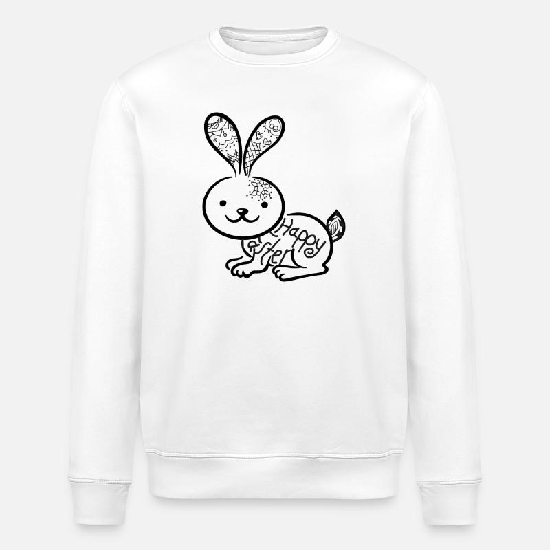 Osterbunny mit Mandala - Stanley/Stella Unisex Bio-Sweatshirt ROLLER - Weiß