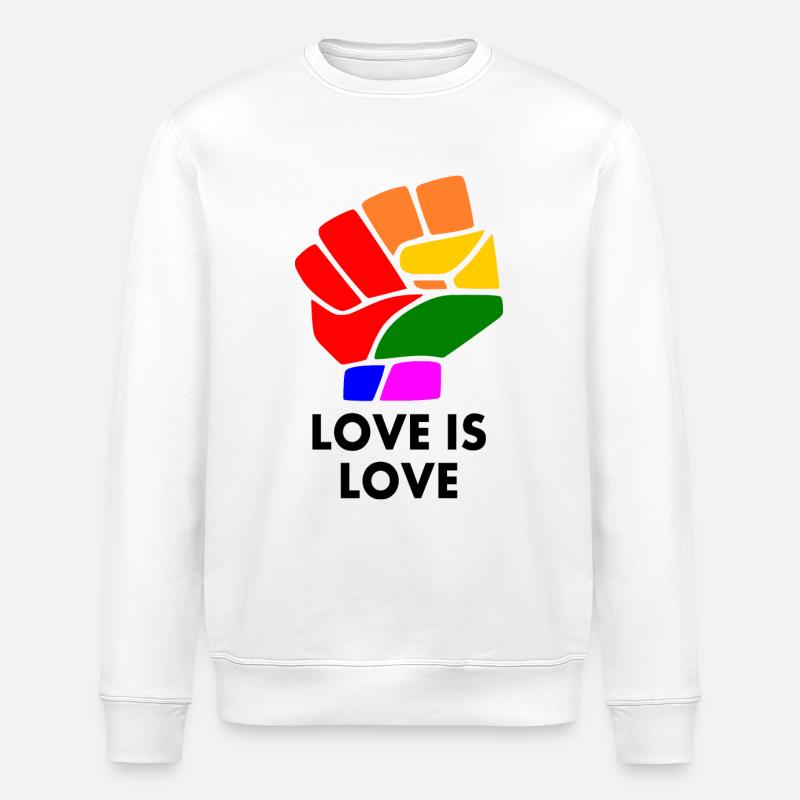 Love is love - Stanley/Stella Unisex Bio-Sweatshirt ROLLER - Weiß