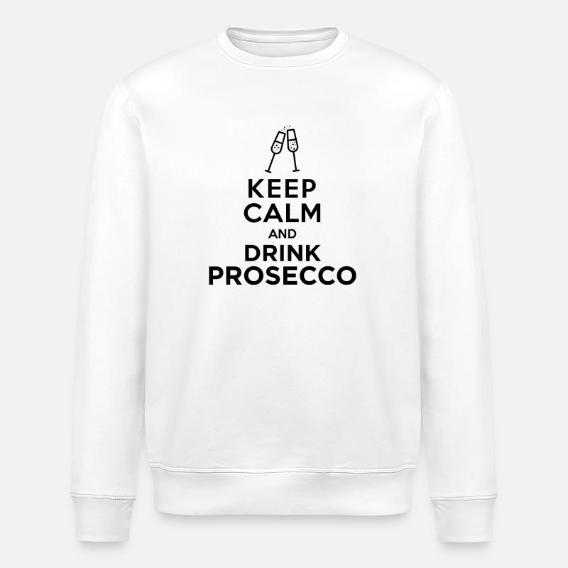 Keepcalm Prosecco Noir - Sweat bio ROLLER Stanley/Stella Unisexe - blanc